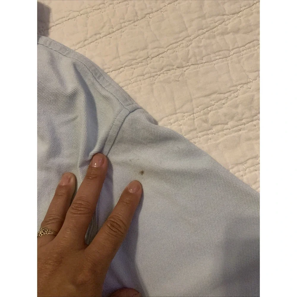 Burberry London Men's Polo Pullover Light Blue Size XL  Small detail In Photo - Picture 5 of 6